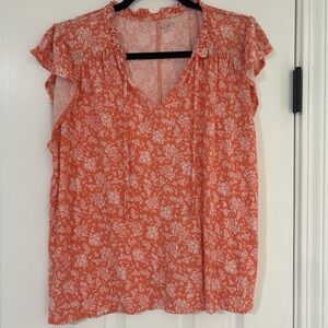 Peach floral top